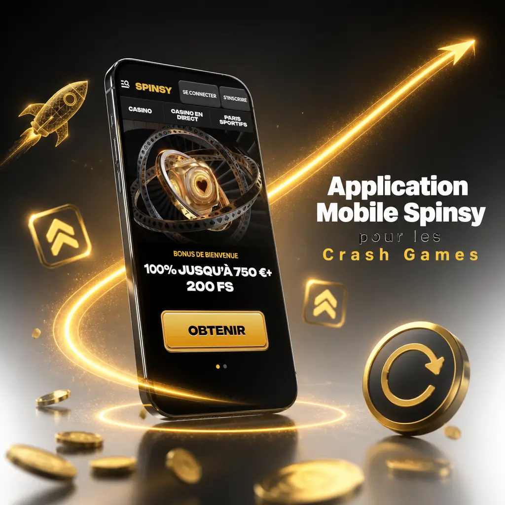 Application mobile Spinsy sur navigateur pour jouer aux crash games Aviator, JetX et Spaceman sur iOS et Android
