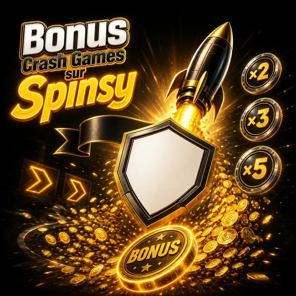 Bonus de 100% jusqu'à 500 EUR plus 200 tours gratuits pour les crash games sur Spinsy lors du premier dépôt