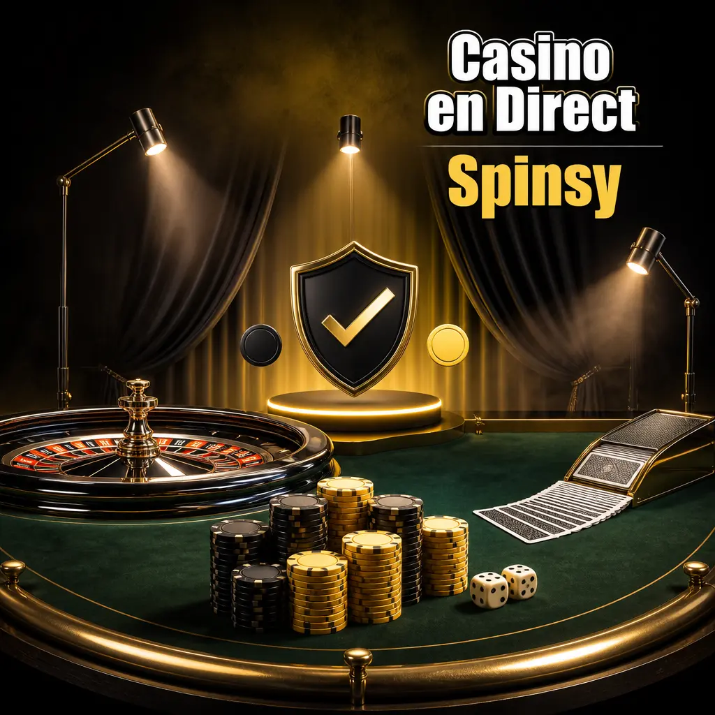 Casino en direct Spinsy : roulette, blackjack et baccarat avec croupiers réels en streaming depuis un studio dédié