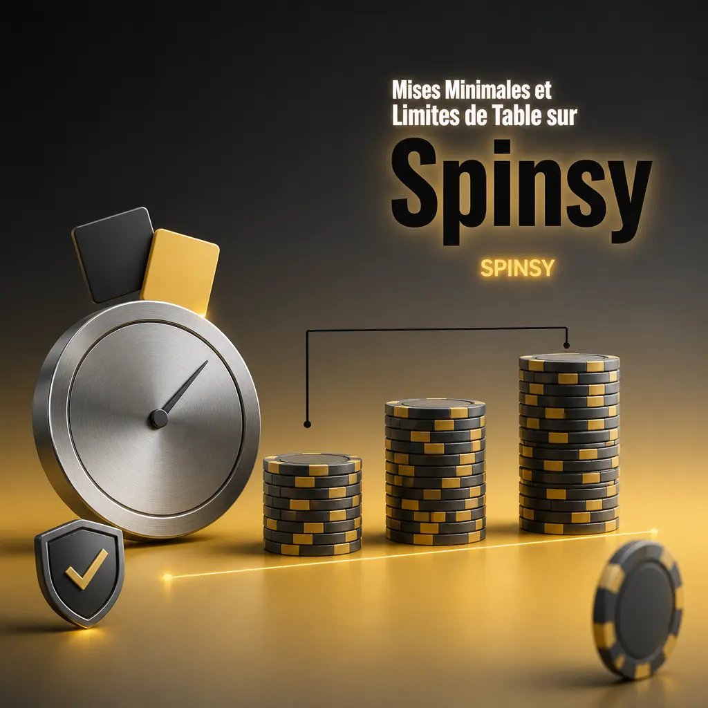 Mises minimales et limites de table en direct sur Spinsy, de 0,10 EUR à 5000 EUR selon la table choisie