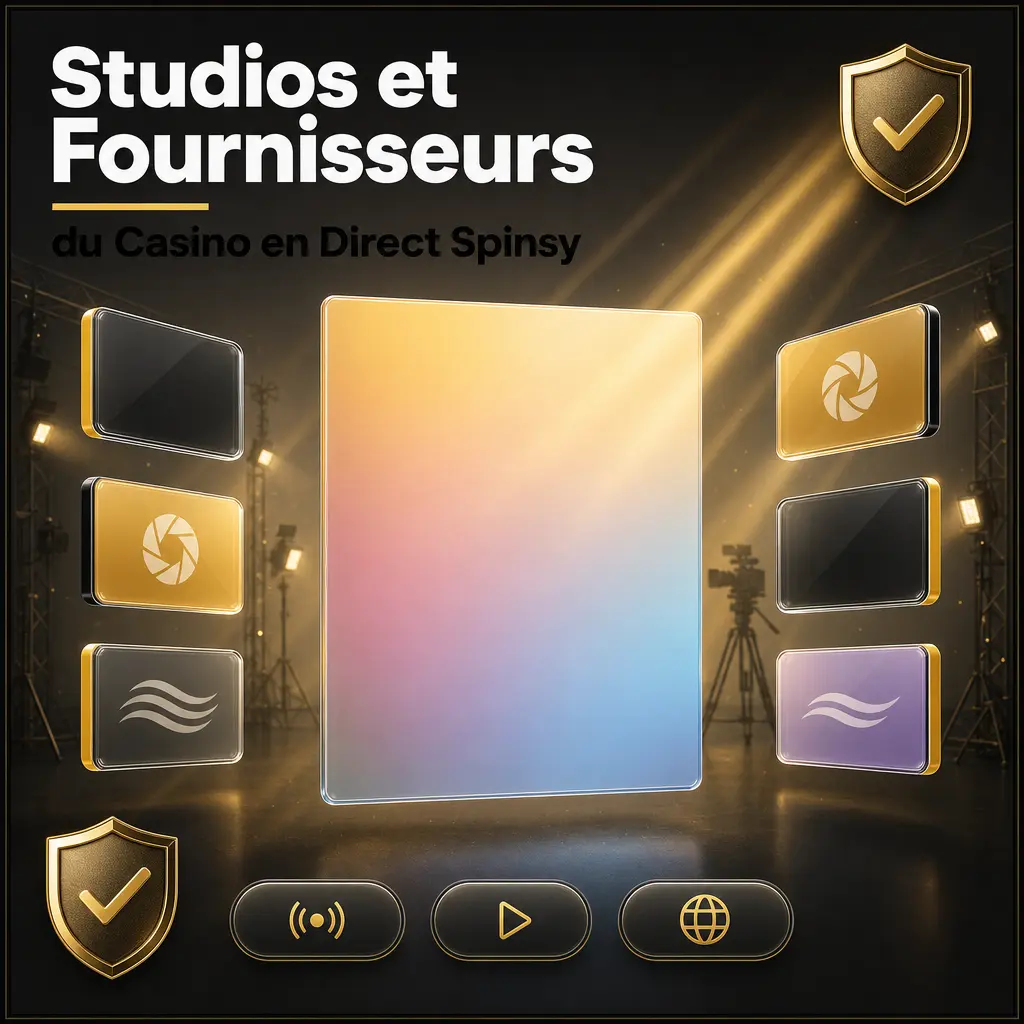 Studios partenaires du casino en direct Spinsy : Evolution, Pragmatic Play Live, Ezugi, Authentic Gaming, Vivo Gaming et Lucky Streak